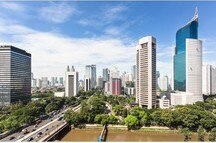The business district of Jakarta The business district of Jakarta